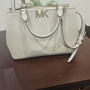 Michael Kors Cream Satchel Bag 13x9x4